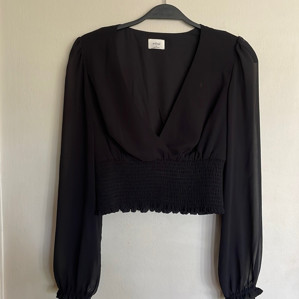 Aritzia Wilfred Wistful Top - Black